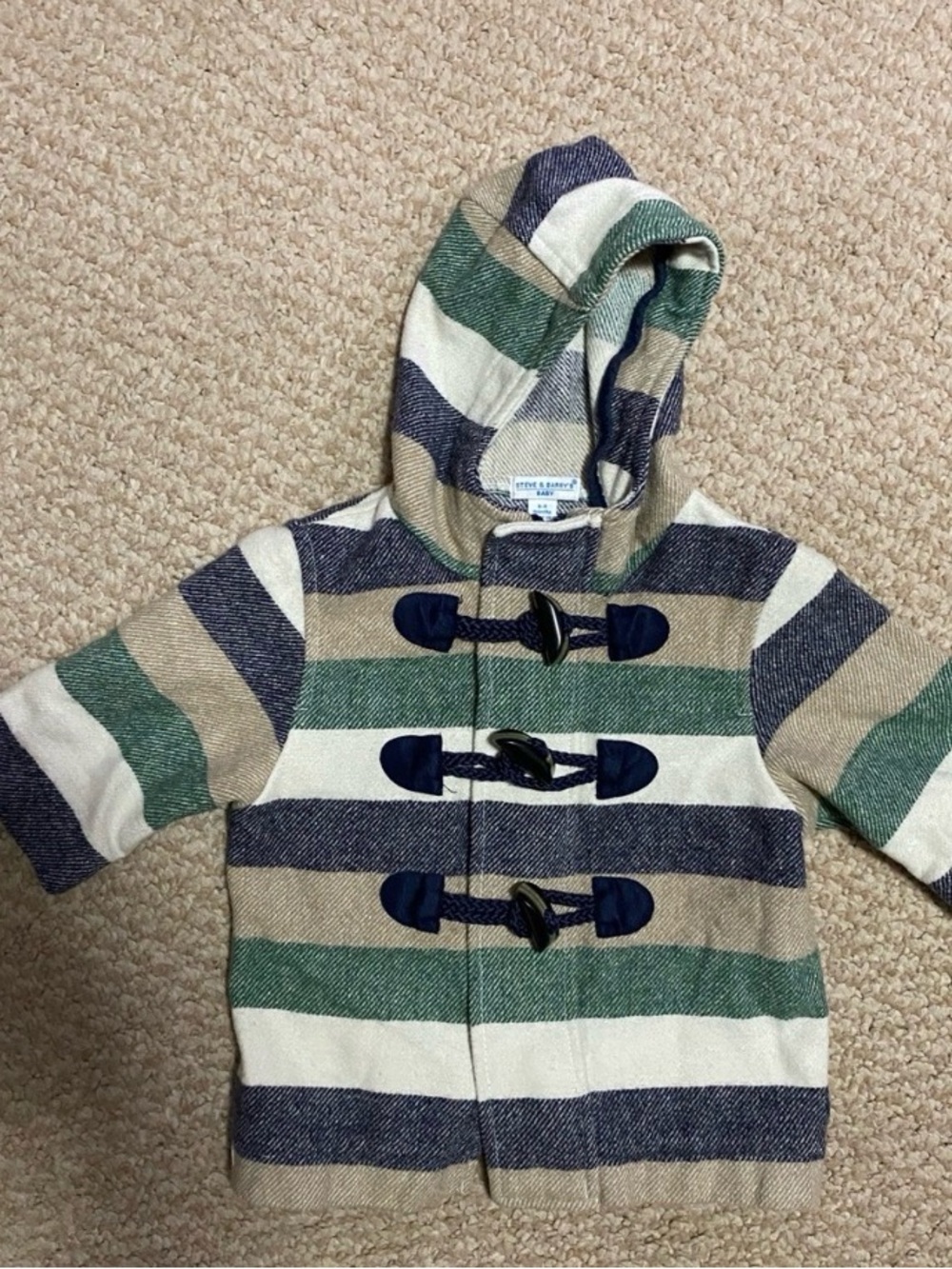 Steve & Barry’s  stripped pea coat boys girls size 6-9mo.